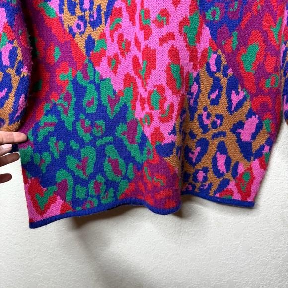 FARM Rio Mixed Leopard Pop Sweater Dress - Picture 8 of 11